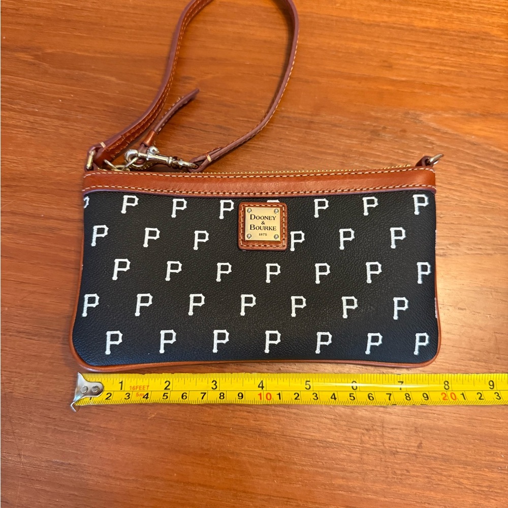 Dooney & Bourke MLB Pirates Black and Brown Wristlet